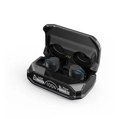 Crne TWS bežične Bluetooth 5.4 slušalice - Stereo slušalice s kontrolom na dodir u uhu Crna