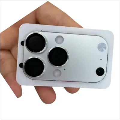 Matirana zaštita za leću kamere od kaljenog stakla kompatibilna s iPhone 14 Pro/15 Pro/16 Pro - Srebrno bijela Srebrno bijela