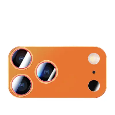Mat zaštitnik kamere od kaljenog stakla kompatibilan s iPhone 14 Pro/15 Pro/16 Pro Narančasta