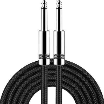 6,35 mm kabel za gitaru - niska razina buke, idealan za scenske nastupe, bas, akustične i električne instrumente Crna