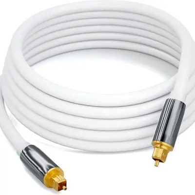 Toslink digitalni optički audio kabel, SPDIF izlaz, 5.1 kanalni, pojačalo, audio kabel od optičkih vlakana Bijela
