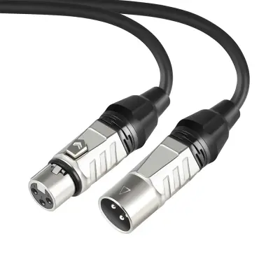XLR kabel za mikrofon uživo - muški na ženski za mikser, pojačalo, zvučnik Srebrna