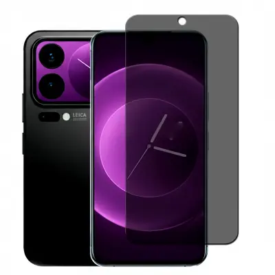 Zaštitnik zaslona od kaljenog stakla s visokim udjelom aluminija i zaštitom privatnosti, kompatibilan s otključavanjem otiskom prsta za Xiaomi 17 Pro