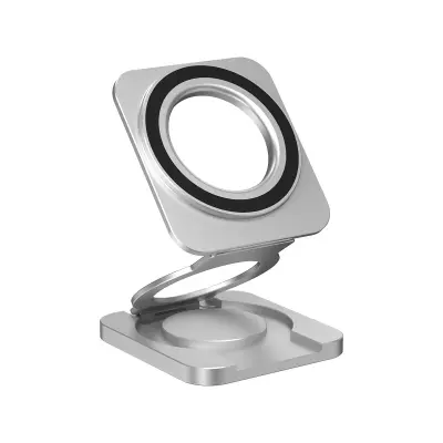 Magsafe Dual Magnetic Desktop Phone Stand - Aluminijska legura, ultra-tanki i prijenosni Srebrna