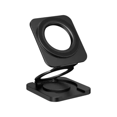 Magsafe Dual Magnetic Desktop Phone Stand - Aluminijska legura, ultra-tanki i prijenosni Crna
