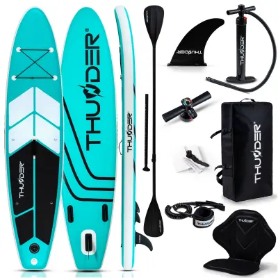 Napuhljiva SUP daska 320 × 75 × 15 cm – set s veslom, sjedalom, torbom i pumpom THUNDER® COAST-MINT