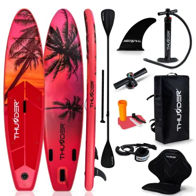 Napuhana SUP daska 320 × 75 × 15 cm – set s veslom, sjedalom, torbom i pumpom THUNDER® ISLE