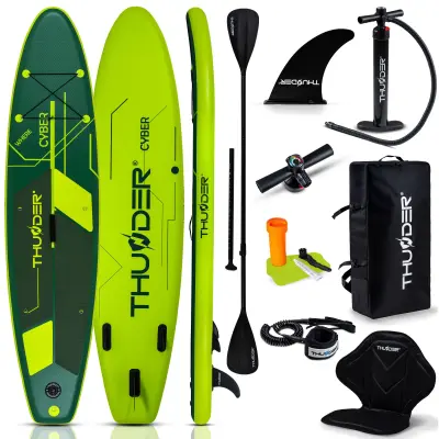 Napuhana SUP daska 320 × 75 × 15 cm – set s veslom, sjedalom, torbom i pumpom THUNDER® CYBER