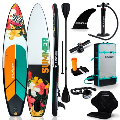 Napuhana SUP daska 320 × 75 × 15 cm – set s veslom, sjedalom, torbom i pumpom THUNDER® NOX