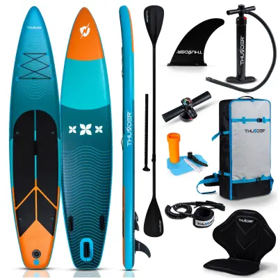 Napuhana SUP daska – stabilna 365 cm, debljine 15 cm, s veslom i sjedalom (nosivost 150 kg) THUNDER® STROME