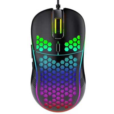 Crni RGB žičani miš za igre - Luminous USB ergonomski dizajn Crna