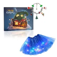 Set za izradu narukvica, božićni adventni kalendar + auto na daljinsko upravljanje na narukvici (plava) | ADVENTPRINCESS