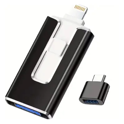 3-u-1 brzi USB memorijski pogon | DATAFLEX Crna