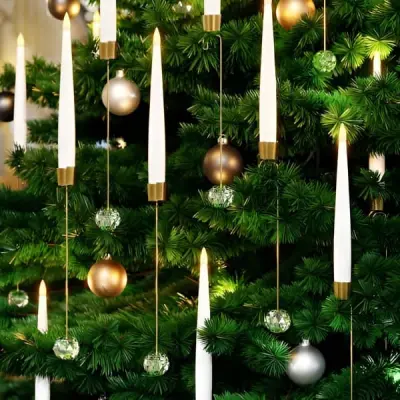Set 6 LED svijeća bez plamena s daljinskim upravljačem, treperavi topao sjaj za bor | CANDLEA