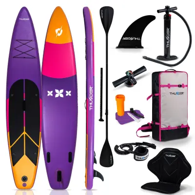 Napuhana SUP daska – stabilna 365 cm, debljine 15 cm, s veslom i sjedalom (nosivost 150 kg) THUNDER® SHARPE