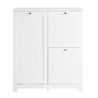 SoBuy košara za rublje s 2 ladice bijela 78x38x90cm moderni BZR213-W