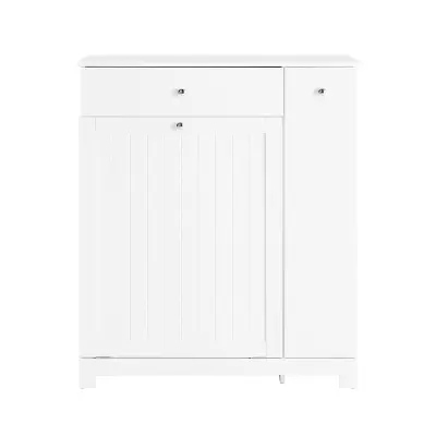 Multifunkcionalni Kupaonski Ormarić s Ladicom i Košarama Bijeli 78x38x90cm BZR214-W