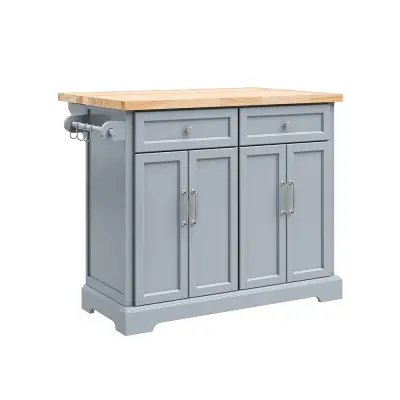 Pokretni Kuhinjski Otok s Kotačima Proširiva Radna Površina 115x92x71cm FKW71-II-HG