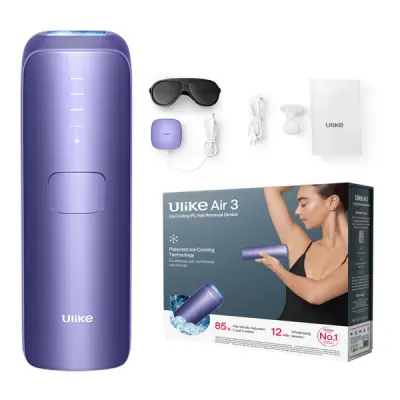 Ulike Air3 IPL Deep Purple epilator s tehnologijom hlađenja safirnim ledom, za lice i tijelo