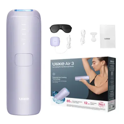 Ulike Air3 IPL epilator Lavender Purple s tehnologijom hlađenja safirnim ledom, za lice i tijelo