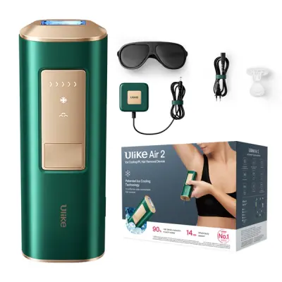 Ulike Air2 IPL tamnozeleni epilator s tehnologijom hlađenja safirnim ledom, za lice i tijelo