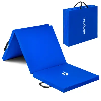 Madrac za gimnastičku prostirku za vježbanje na sklapanje – tvrdi, neklizajući, 180×60×4 cm THUNDER® MG-01-BLUE