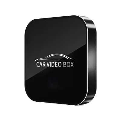 4+64G Android kutija za automobil: 3-u-1 bežični CarPlay i Android Auto adapter Crna