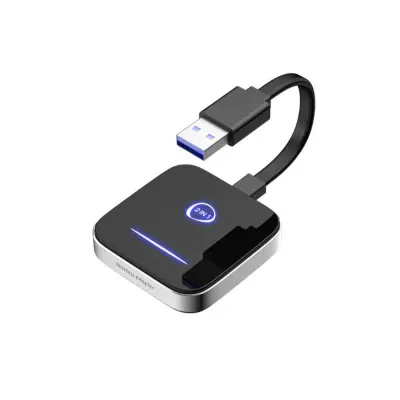 2-u-1 bežični CarPlay i Android Auto adapter za Apple uređaje Crna