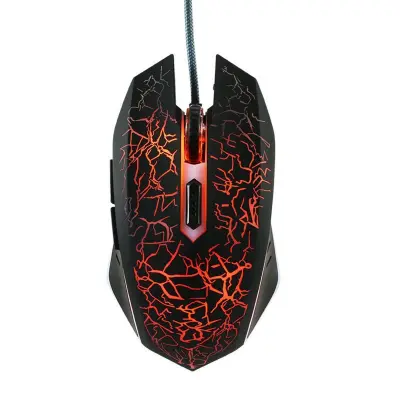 Žičani mehanički gaming miš s RGB osvjetljenjem i ergonomskim dizajnom Crna