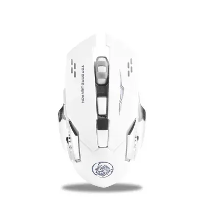 2.4G punjivi tihi bijeli bežični gaming miš - Ergonomski dizajn Bijela