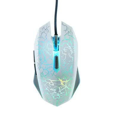 Žičani mehanički gaming miš s RGB osvjetljenjem i ergonomskim dizajnom Bijela