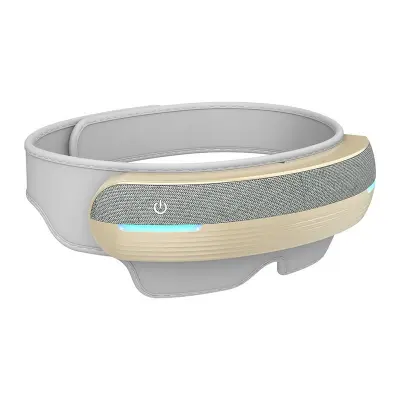 Sivi sveobuhvatni masažer za oči: zračni tlak, vibracije, toplina, Bluetooth i glazba Siva