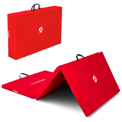 Madrac za gimnastičku prostirku za vježbanje na sklapanje – tvrdi, neklizajući, 197×100×5 cm THUNDER® MG-03-RED