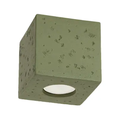 Stropna lampa QUAD betonska maslinasto zelena