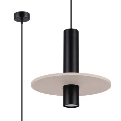 Viseća lampa PELTA 1 crna/bež