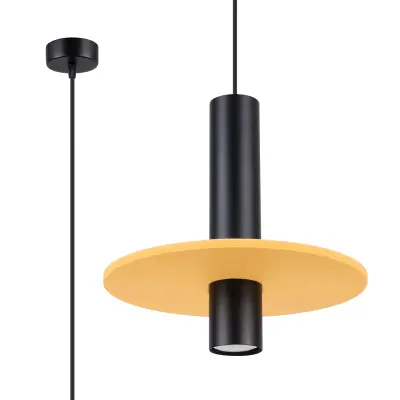 Viseća lampa PELTA 1 crno/žuta