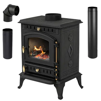 Kaminska peć - peć od lijevanog željeza s cijevima, ECODESIGN, A energetska klasa THUNDER® MITRA 7 kW