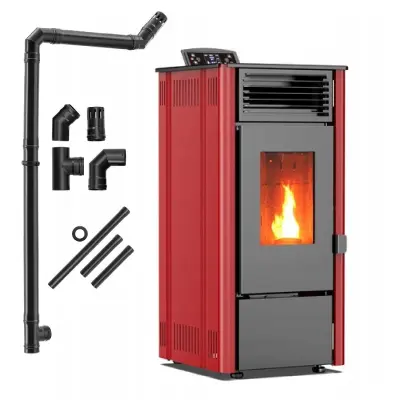 Peć na pelete – Wi-Fi upravljanje, spremnik od 16 kg, automatsko grijanje THUNDER® SOPHIA-RED 8,1 kW