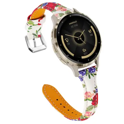 Tanak kožni remen u obliku slova T kompatibilan s Garmin Venu 3S/Huawei GT4/5/6 41MM/42MM Višebojna
