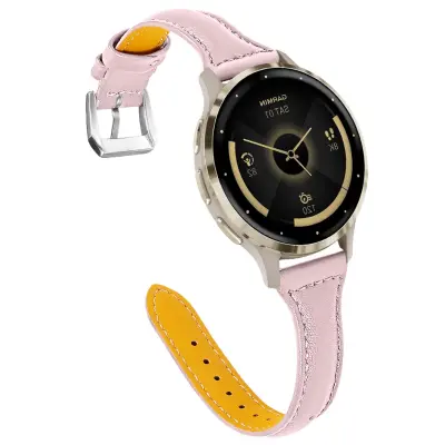 Tanak kožni remen u obliku slova T kompatibilan s Garmin Venu 3S/Huawei GT4/5/6 41MM/42MM Ružičasta