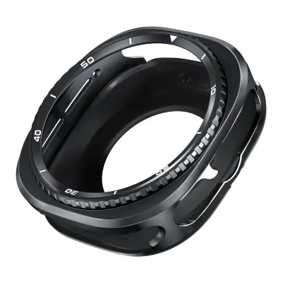 47mm Metal Protective Case Compatible with Samsung Galaxy Watch Ultra 7/8C - Transform Your Watch Crno-bijela