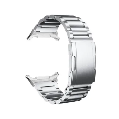 Metalna narukvica od titana kompatibilna sa Samsung Watch 8/8 Classic - Dizajn kopče za kornjaču Srebrna