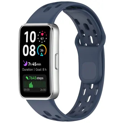 Silikonski zamjenski remen kompatibilan s Huawei Band 8/9/10 - Prozračno i vodootporno Plava