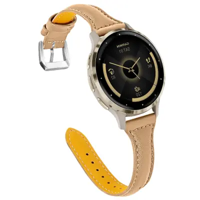 Tanak kožni remen u obliku slova T kompatibilan s Garmin Venu 3S/Huawei GT4/5/6 41MM/42MM kava