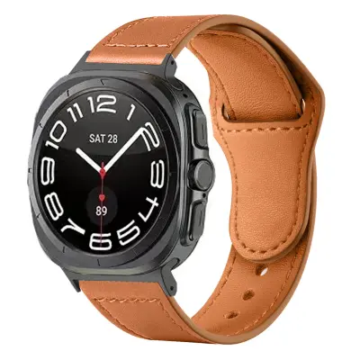 Remen od prave kože za Samsung Galaxy Watch7 Ultra (47mm) - Smeđi Smeđa