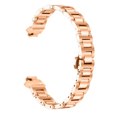 Elegantna narukvica od nehrđajućeg čelika kompatibilna s Fitbit Inspire/Inspire 2/HR - Uski dizajn Ružičasto zlato