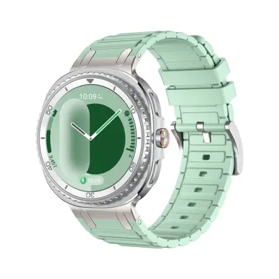 Silikonski remen kompatibilan sa Samsung Galaxy Watch8 - Zeleni uzorak vafla Zelena