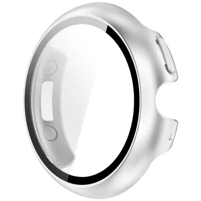 Zaštitna futrola kompatibilna s Google Pixel Watch 4 41mm - PC + Kaljeno staklo Srebrna