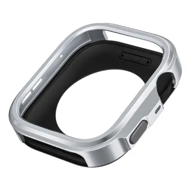 Metalna zaštitna futrola kompatibilna s Huawei Fit 4 Pro - Poluokvir od legure cinka i PC-a Srebrna