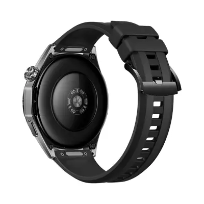 Zamjenska silikonska narukvica kompatibilna s Huawei GT6 (22mm) - Stil kopče na gumb Crna